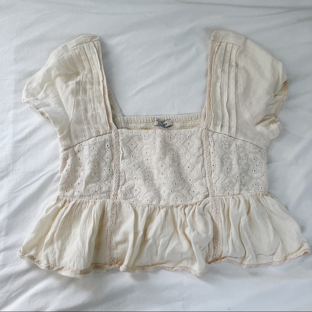 american eagle embroidered top